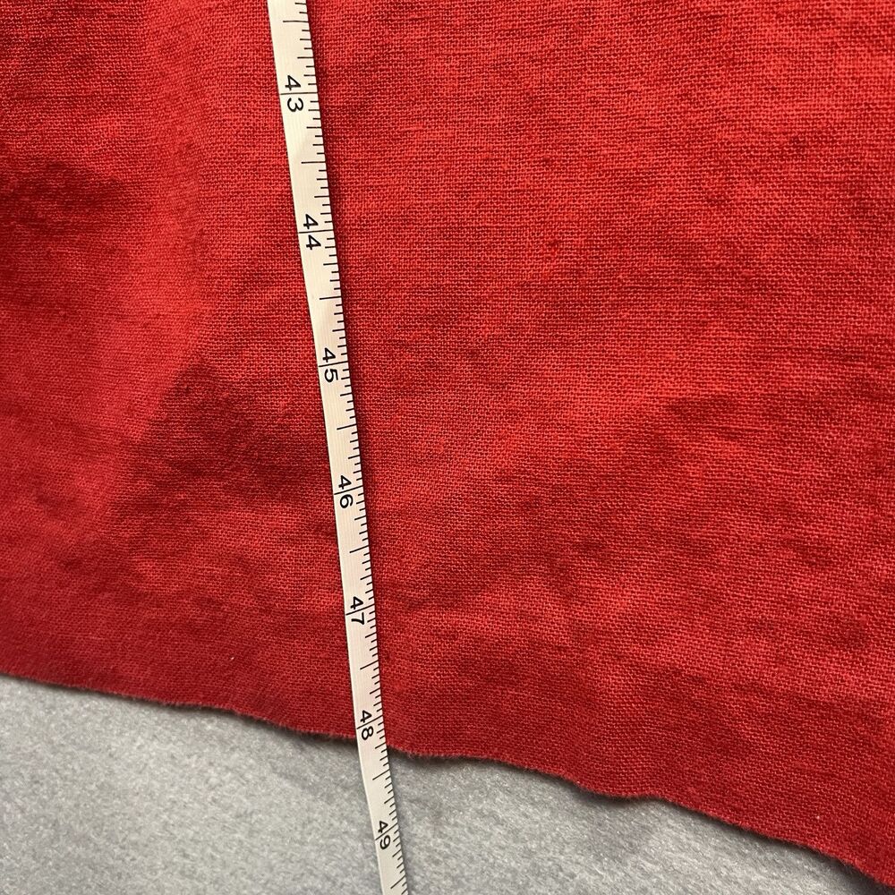 Vintage Olivia Rose Red Linen Lagenlook Side Slit Button-Down Maxi Dress, Sz 18 - Picture 10 of 10